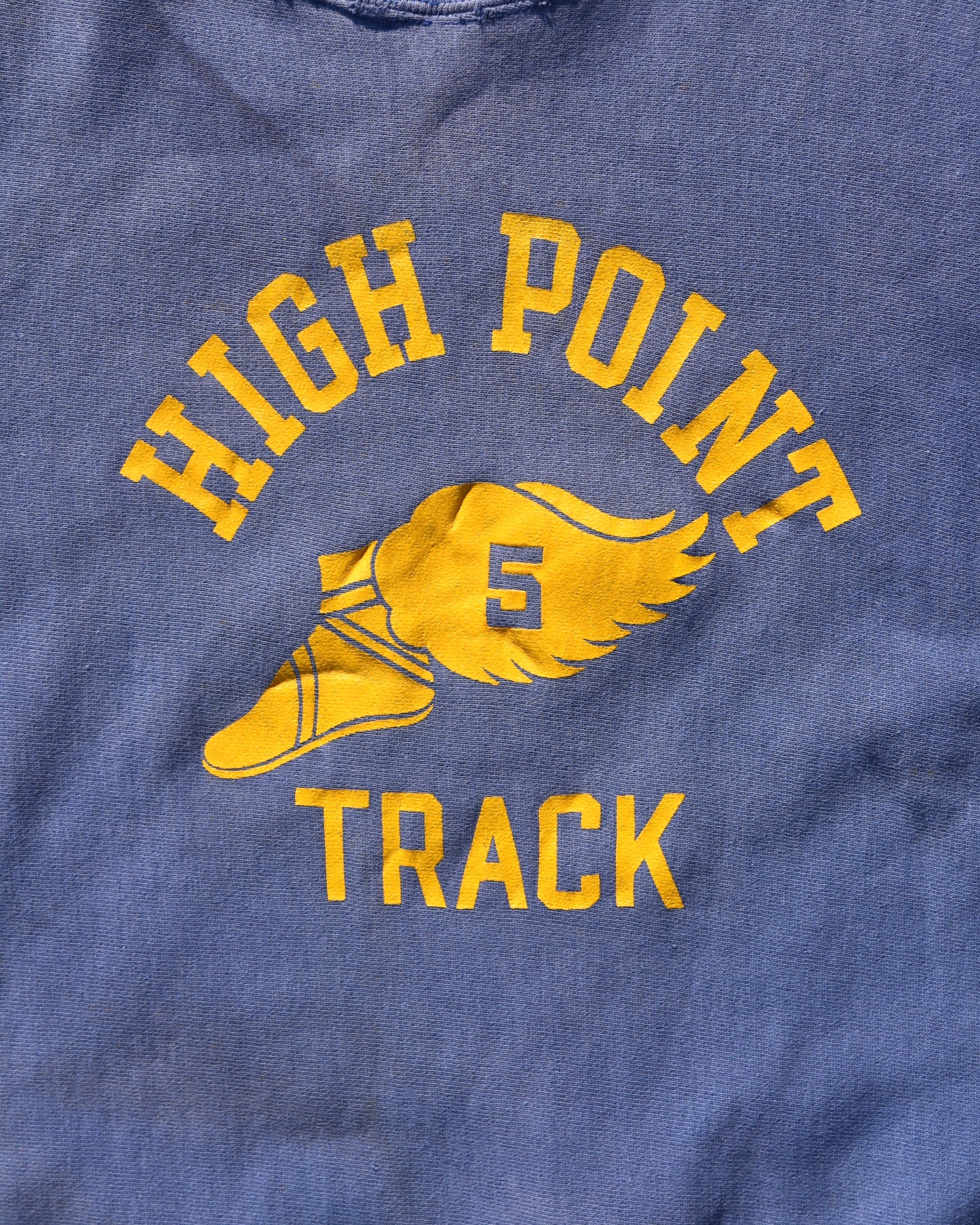 1960s High Point Track Champion Reverse Weave Expansion Gusset Sweatshirt