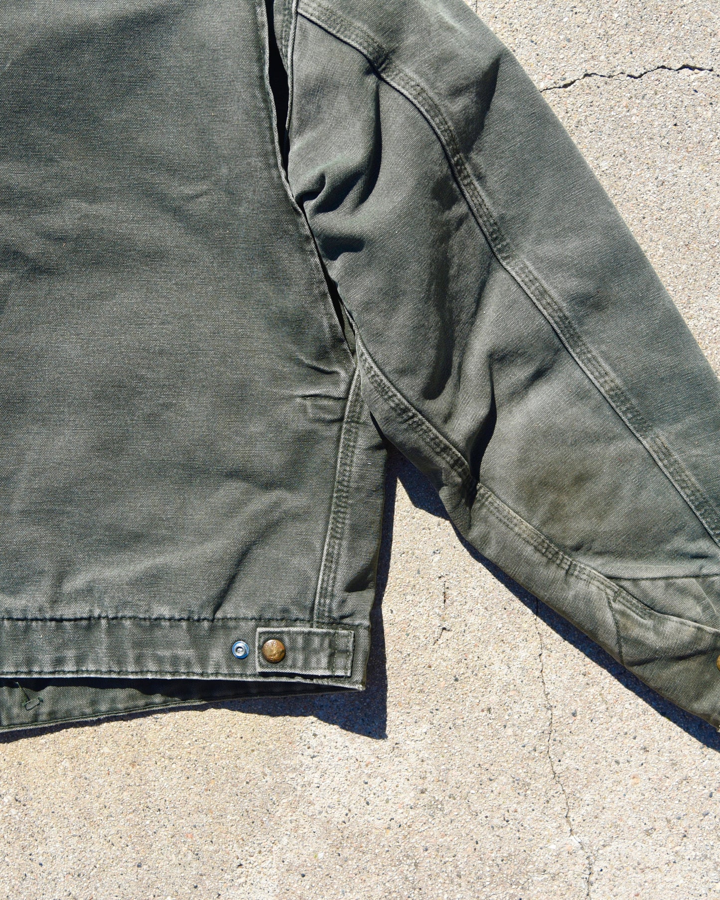 Carhartt Detroit Jacket J97 MOS Moss Green Blanket Lined Medium