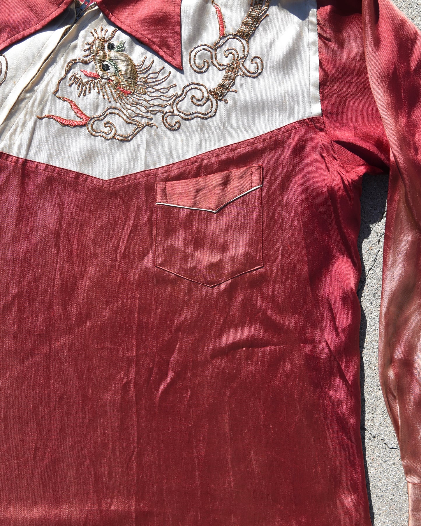 1950s Japanese Sukajan Satin Shirt