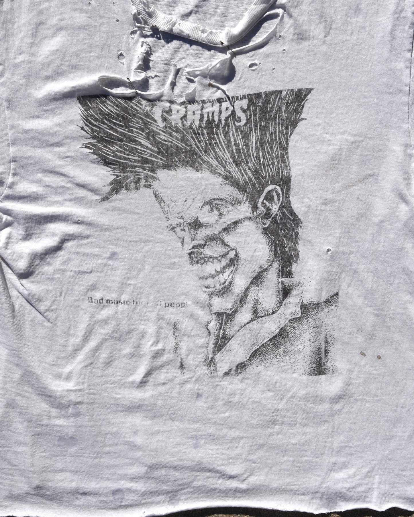 1980s Thrashed Cramps Band Tshirt