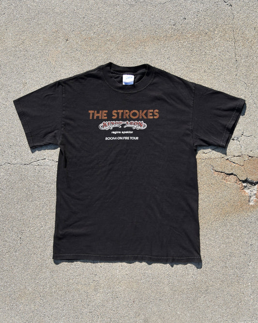 The Strokes Kings Of Leon Regina Spektor Vintage Shirt Room On Fire Tour Medium