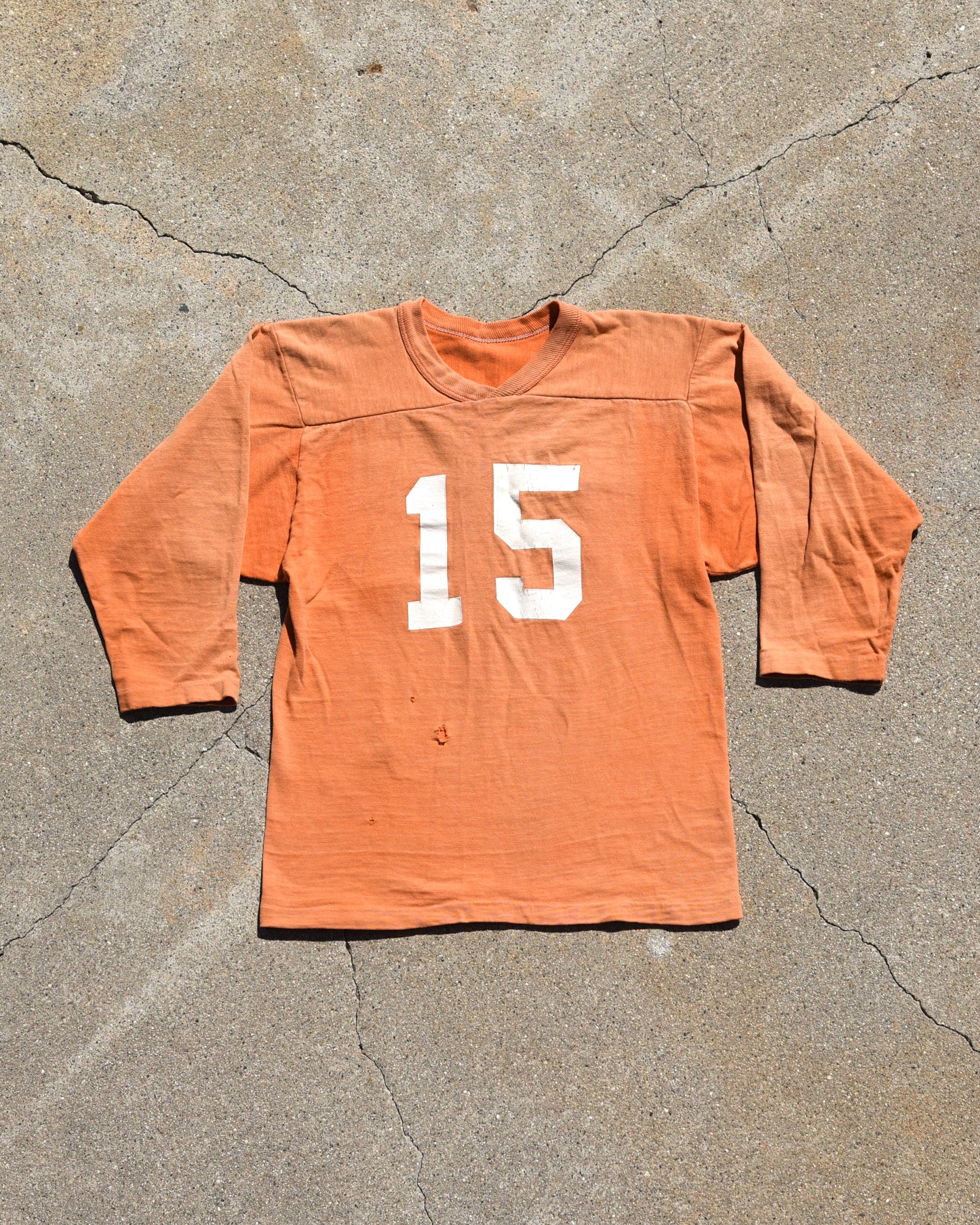 1960s Sun Faded Cotton Football Jersey