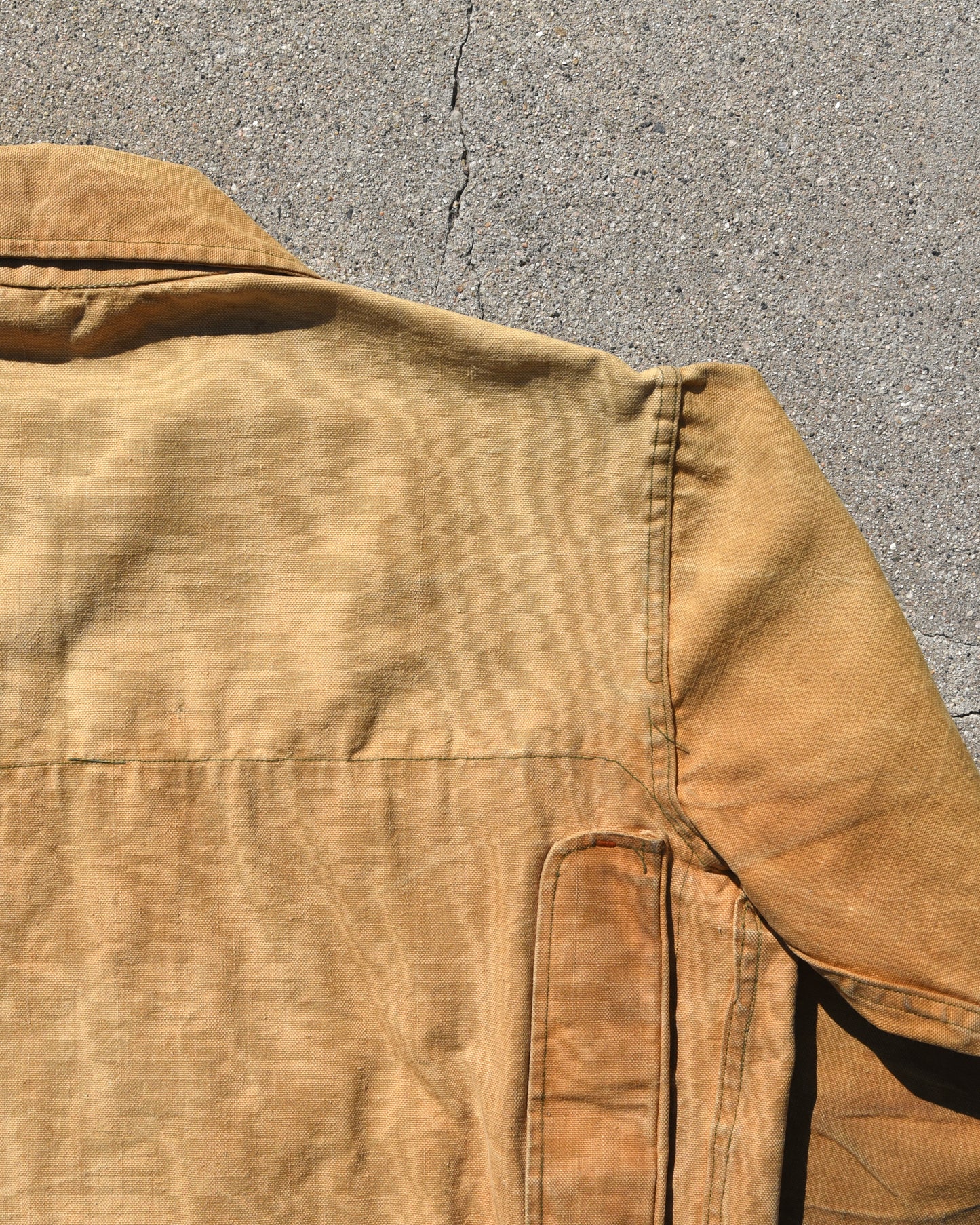 1940s Canvas Hunting Jacket - Buckle Back - Large