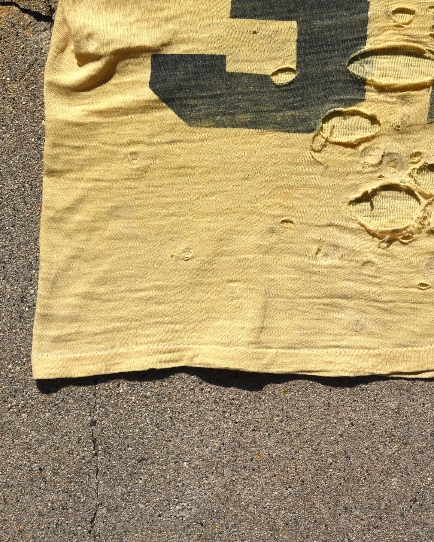 1950s Thrashed And Faded Water Print Football Jersey