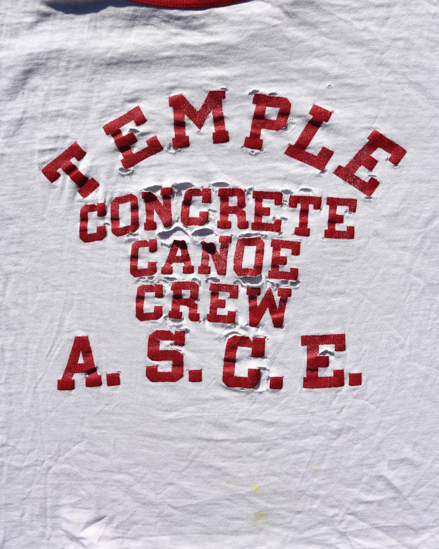 1970s Temple Concrete Canoe Crew Thrashed Tshirt