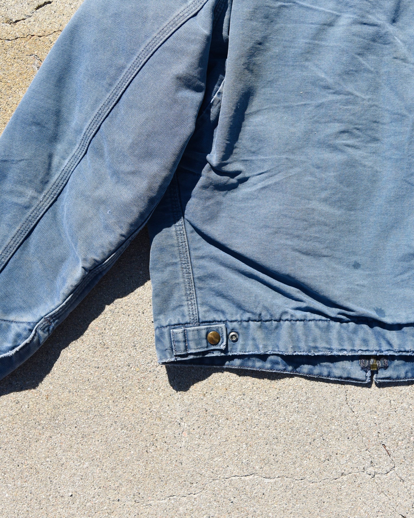 Carhartt J01 NVY Detroit Canvas Jacket Blanket Lined Medium Faded