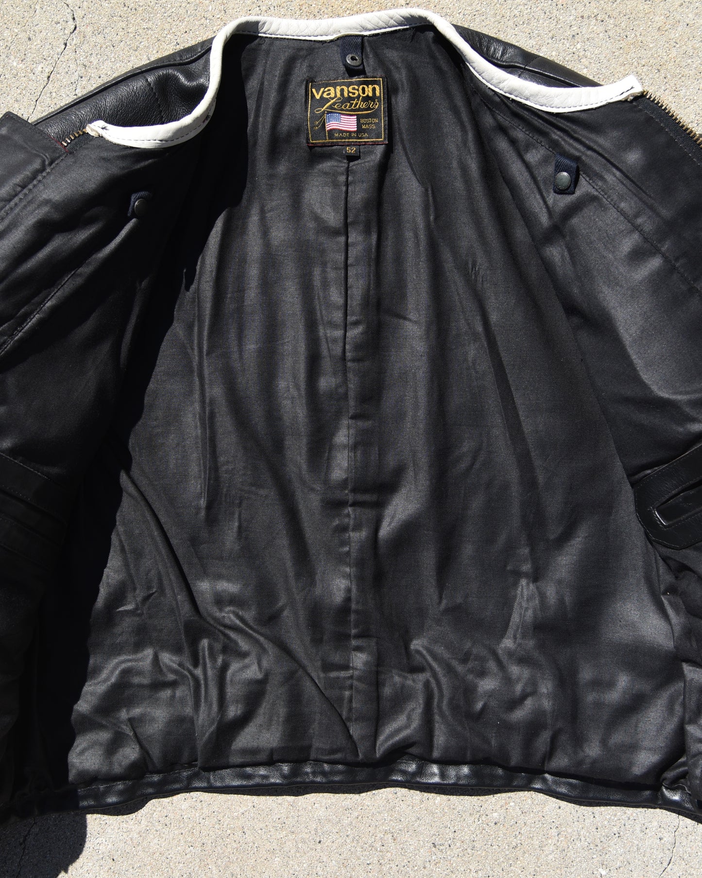 Vanson One Star Racing Leather Jacket - Size 52