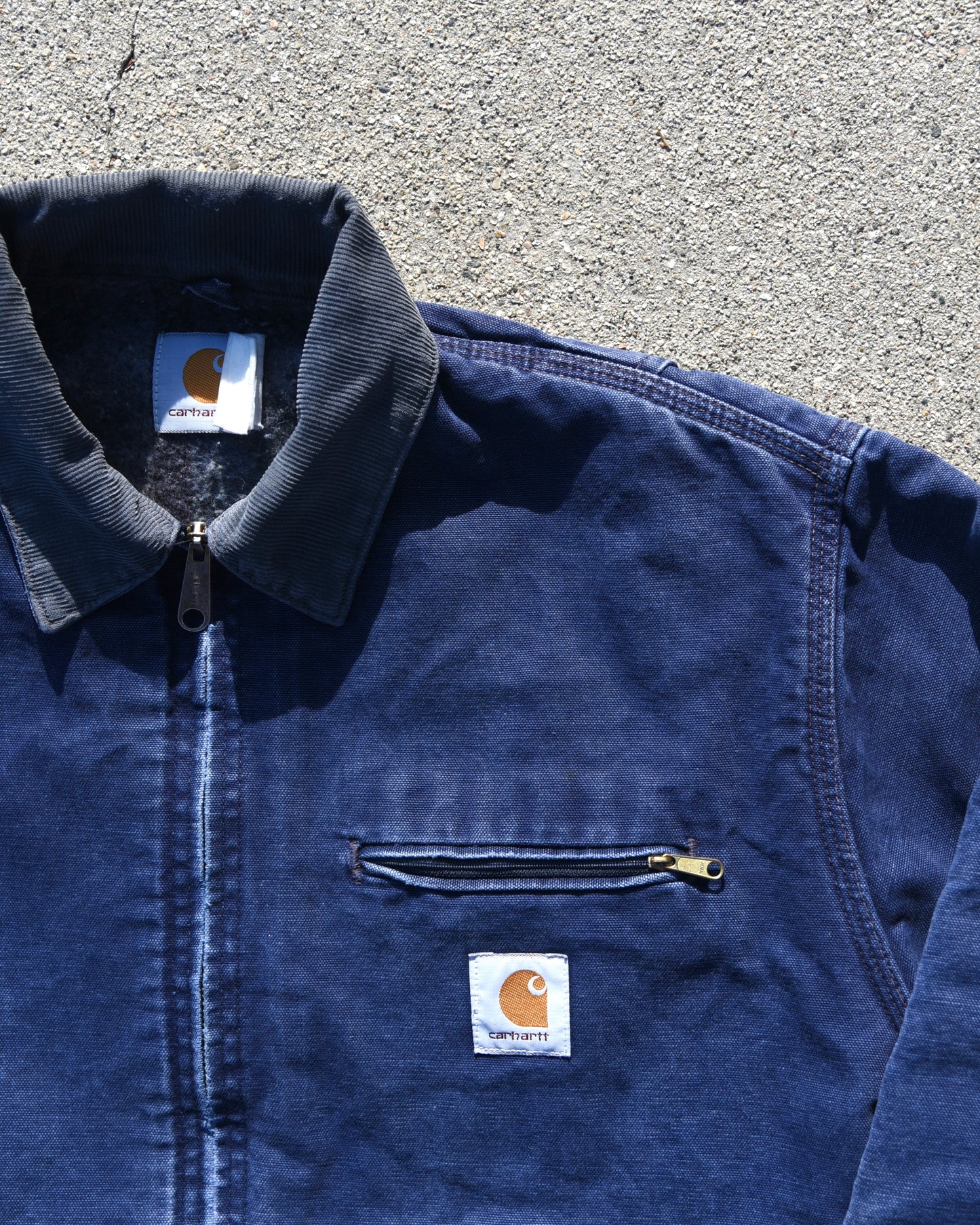 Carhartt Detroit Jacket J01 NVY Faded Navy Blue Size Large Mens