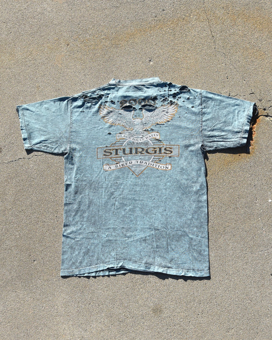 Y2K Thrashed Sturgis Motorcycle Rally Tshirt
