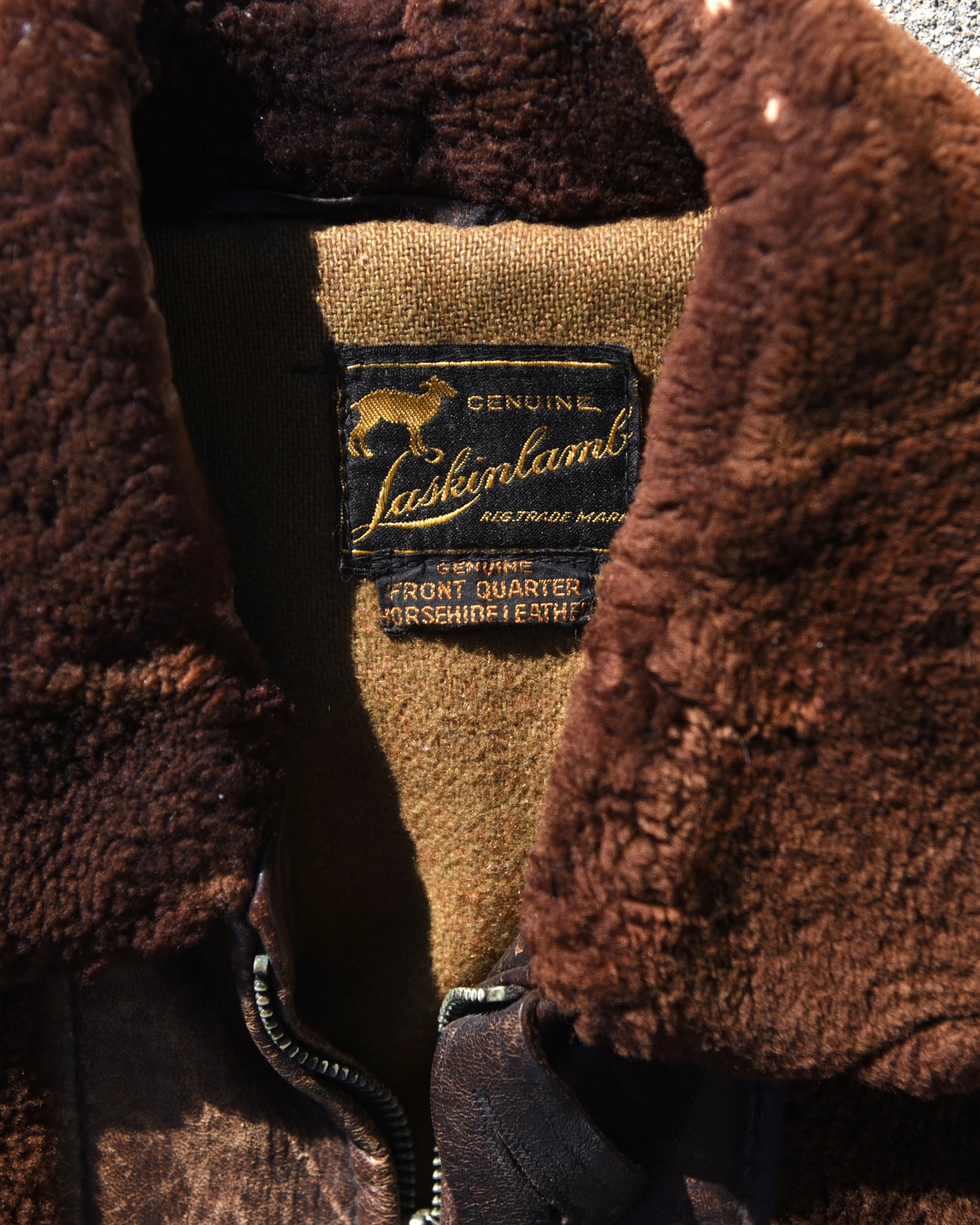 1940s Laskin Lamb Grizzly Fur Horsehide Jacket
