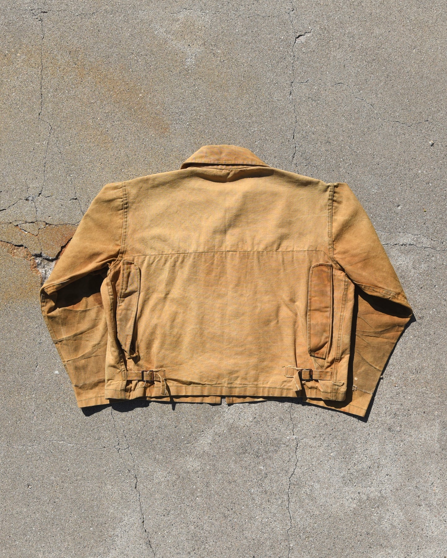1940s Canvas Hunting Jacket - Buckle Back - Large