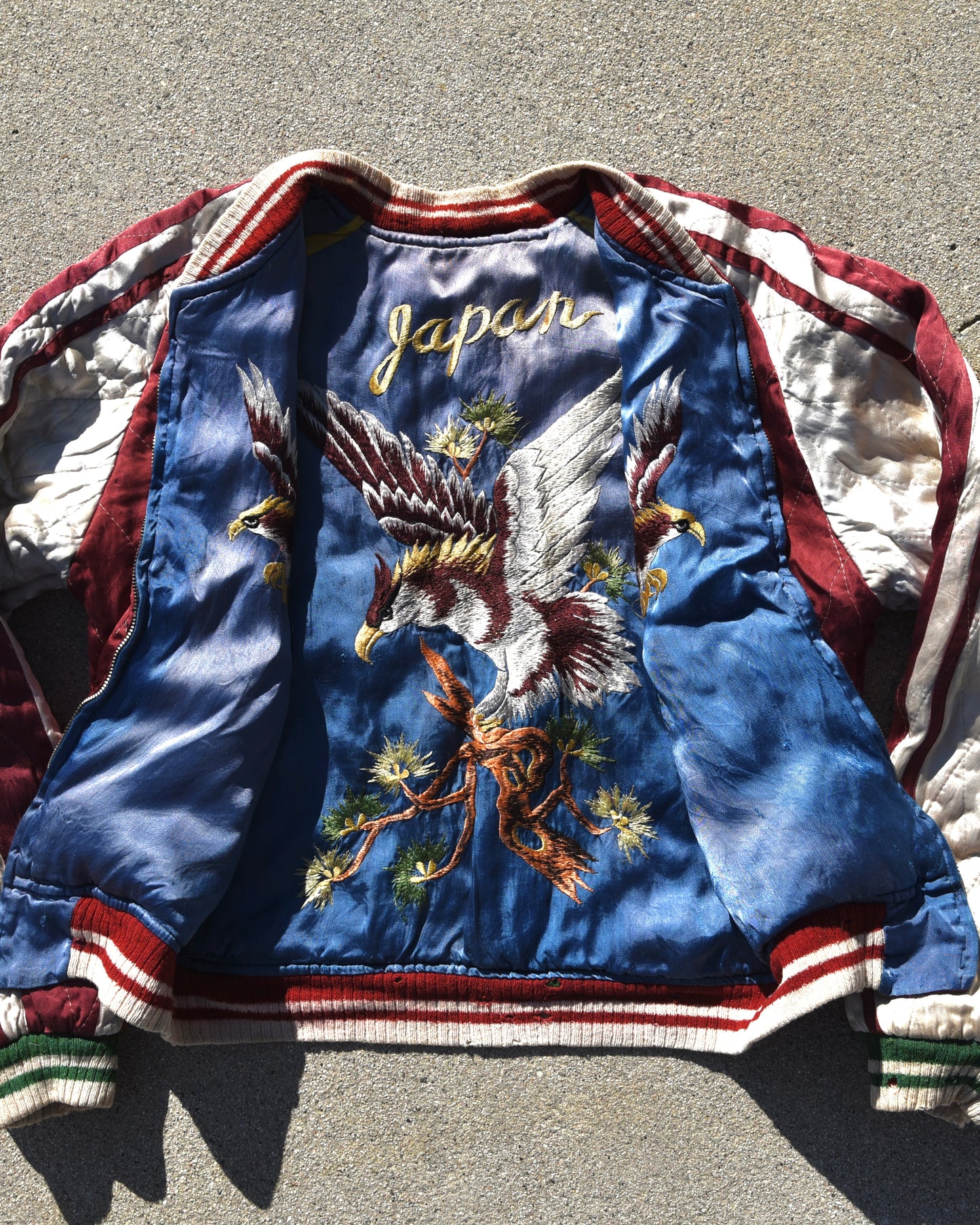 1950s Japan Sukajan Reversible Souvenir Jacket Sun Faded