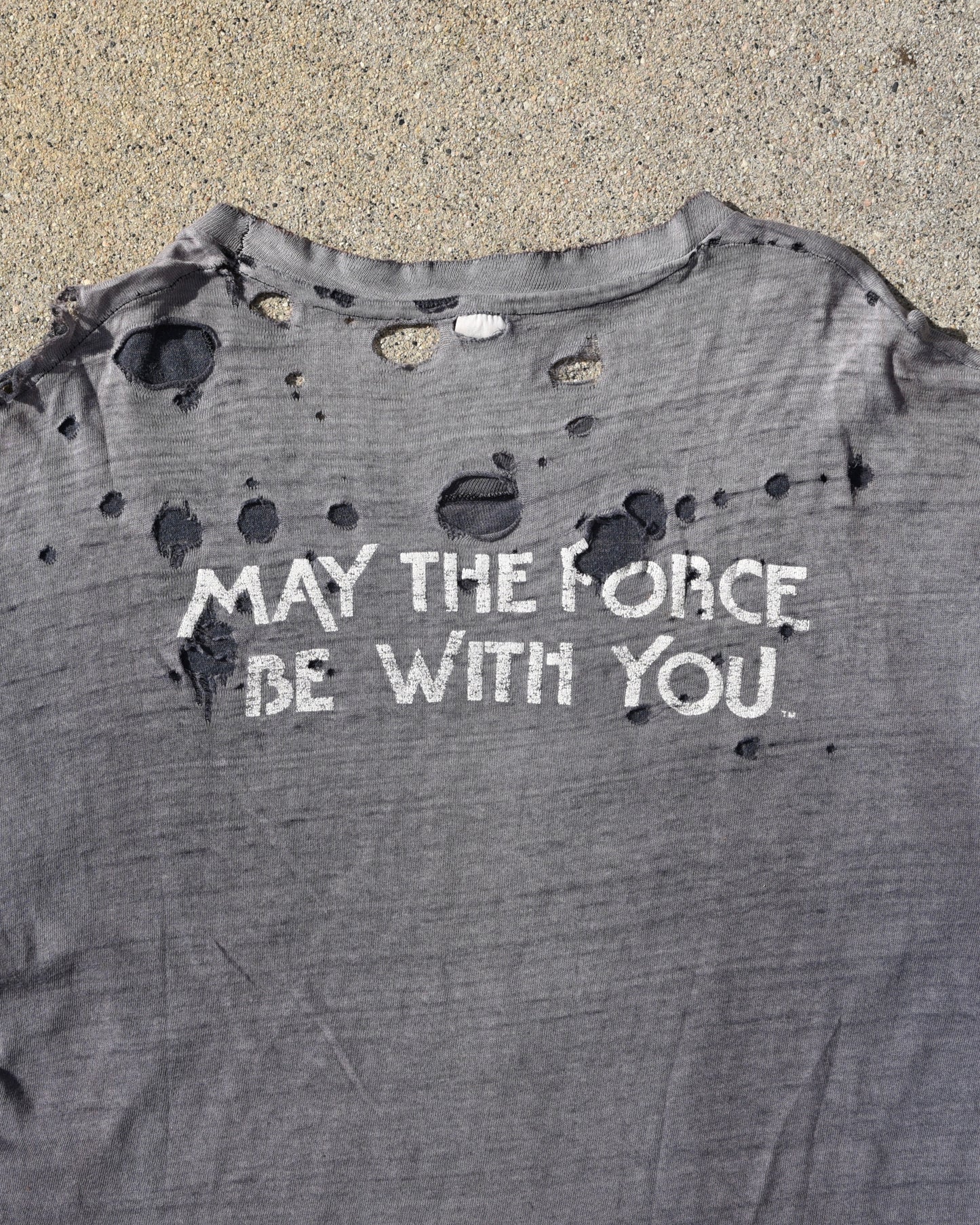 1977 Vintage Star Wars ‘MAY THE FORCE BE WITH YOU’ Sun Faded Tshirt