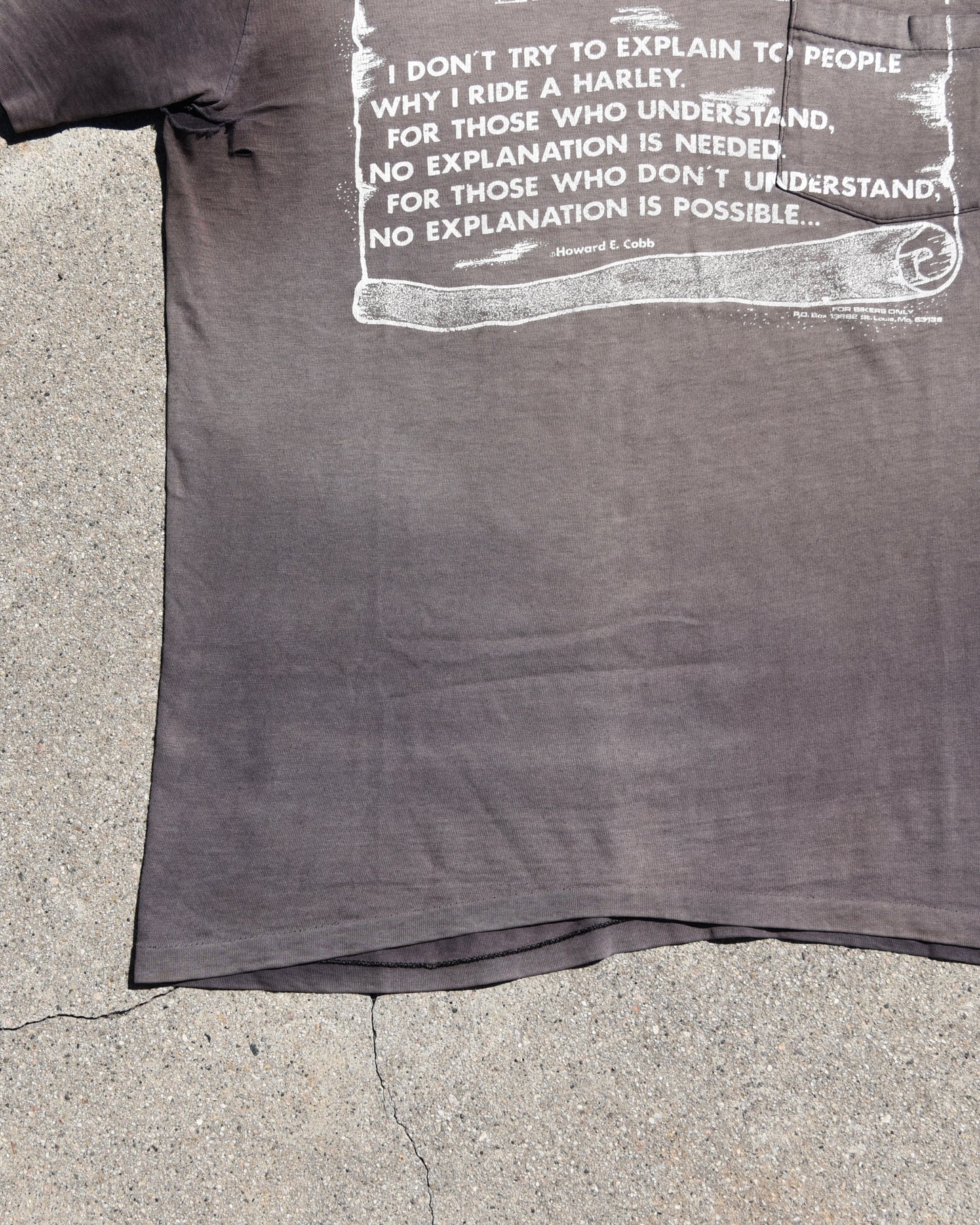 1980s Sun Faded Harley Rider Tshirt