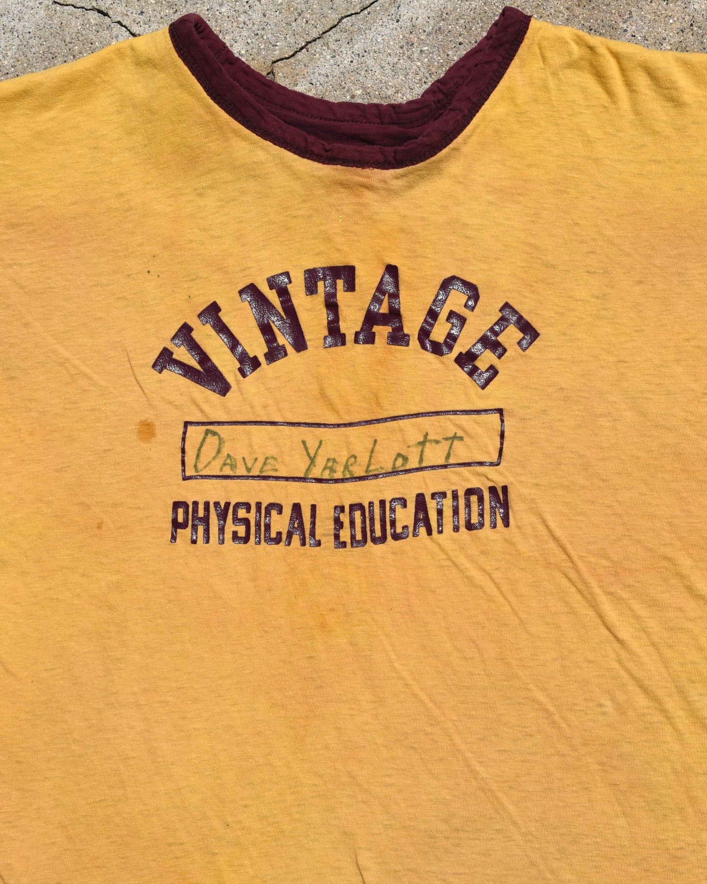 1970s Vintage Physical Education Double Face Tshirt