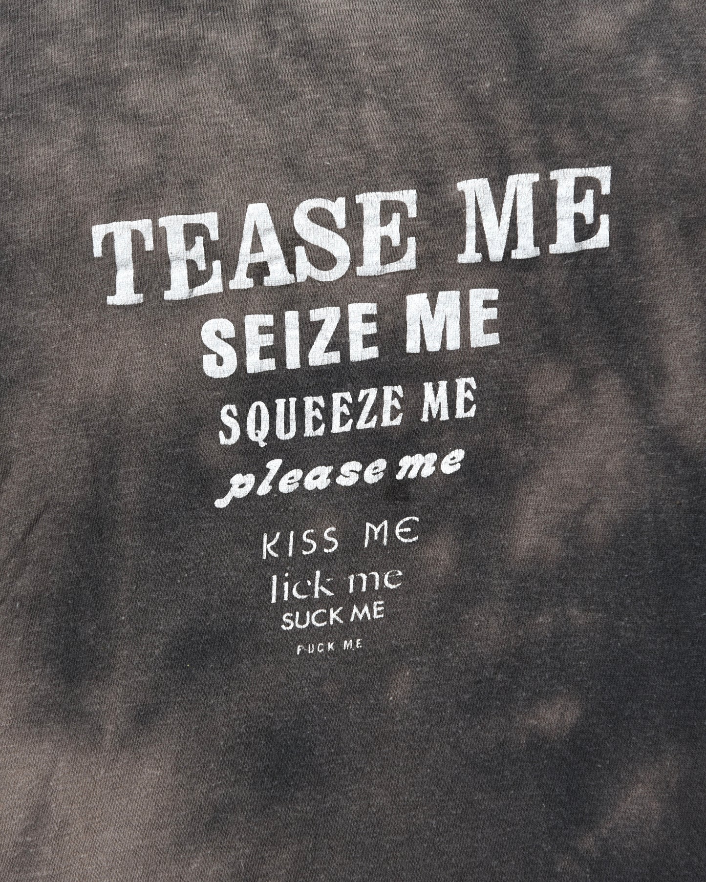 1980s Sun Faded Tease Me Seize Me Vulgar Tshirt
