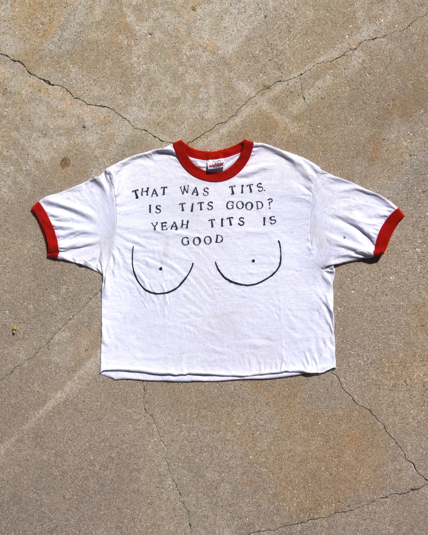 1980s That Was Tits Cropped Tshirt