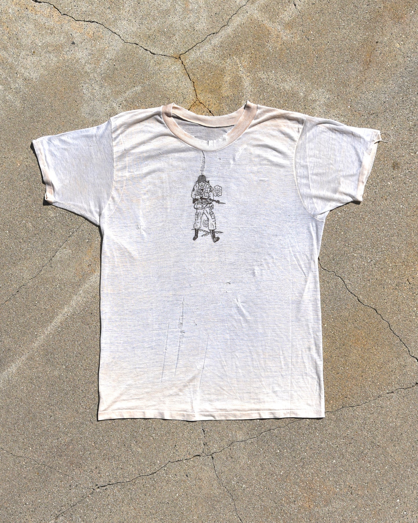 1960s Army Soldier Stenciled Tshirt