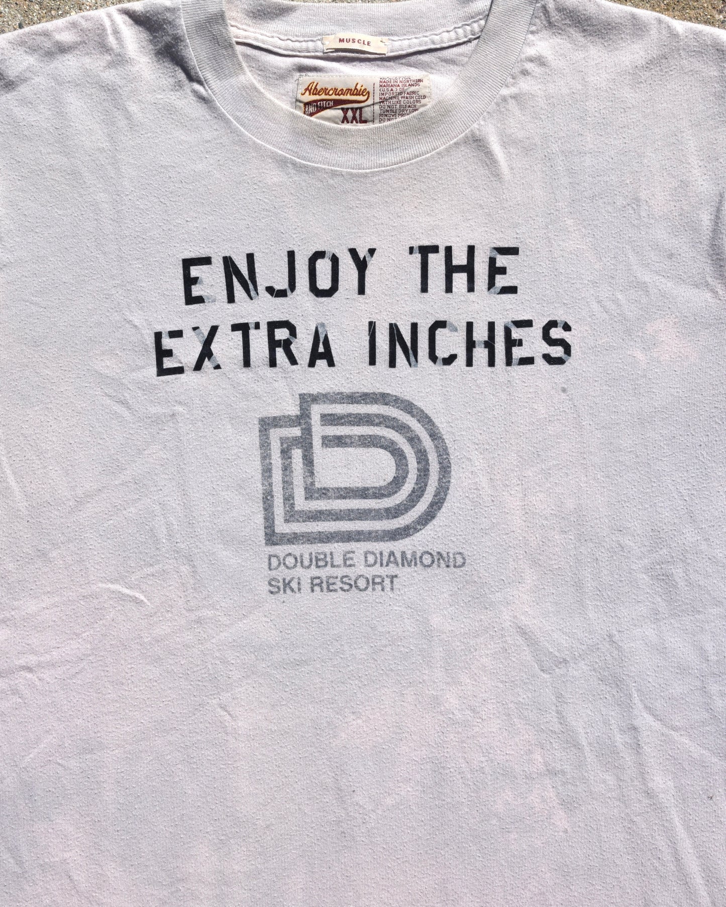 Y2K Abercrombie Enjoy The Extra Inches Tshirt