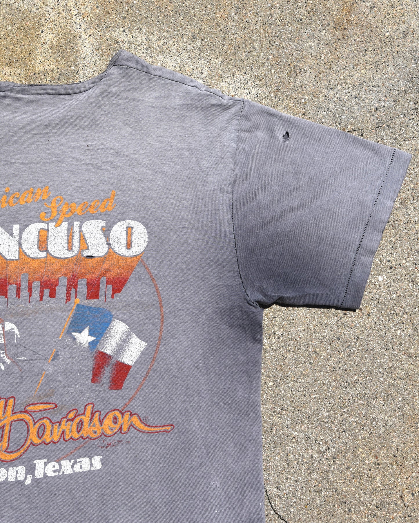 1980s Sun Faded Mancuso Harley Davidson Tshirt