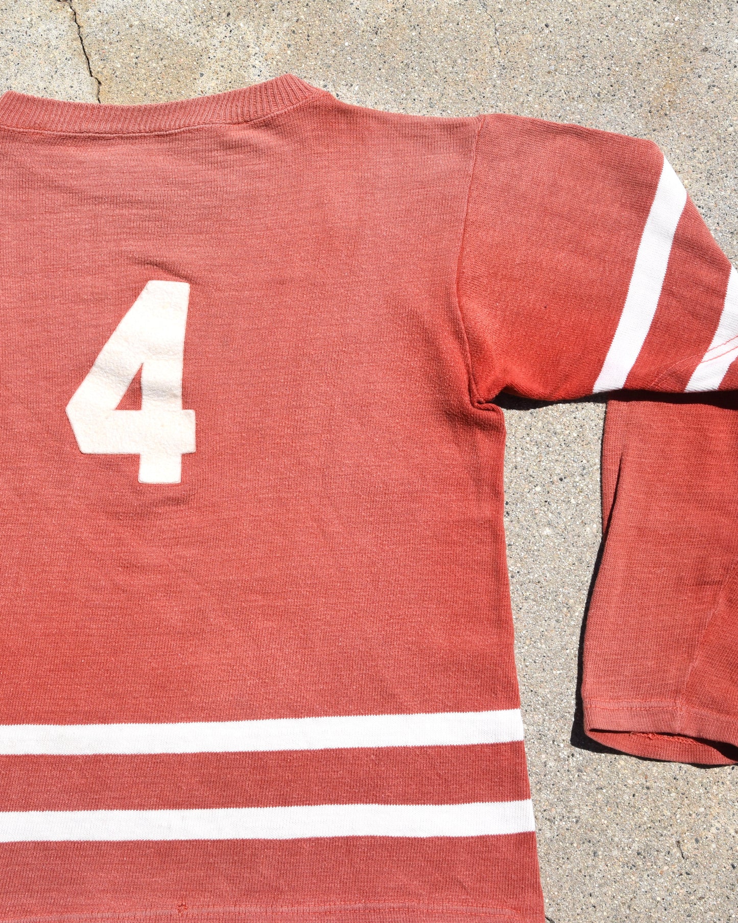 1950s Sun Faded Red Legs Cotton Jersey