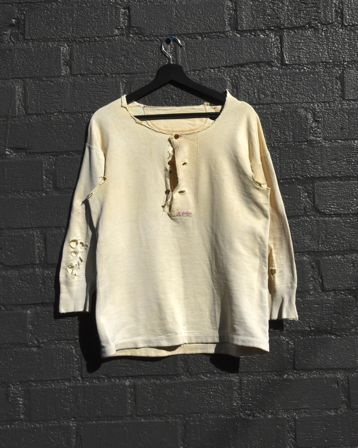 1940s Thrashed Commercial Co. Henley Shirt