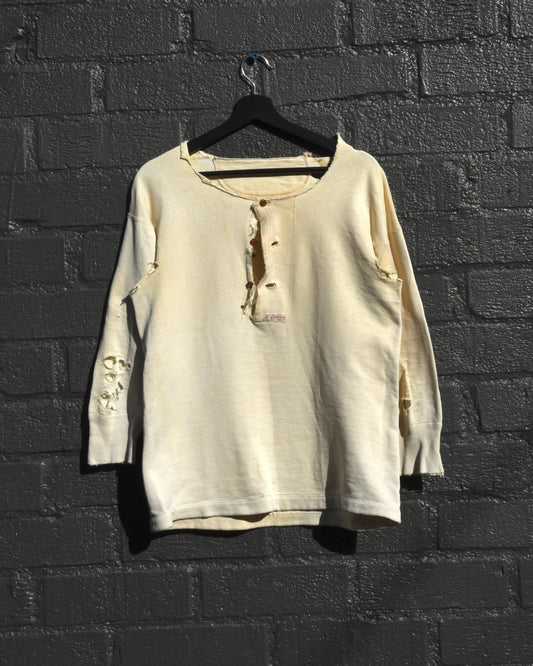 1940s Thrashed Commercial Co. Henley Shirt