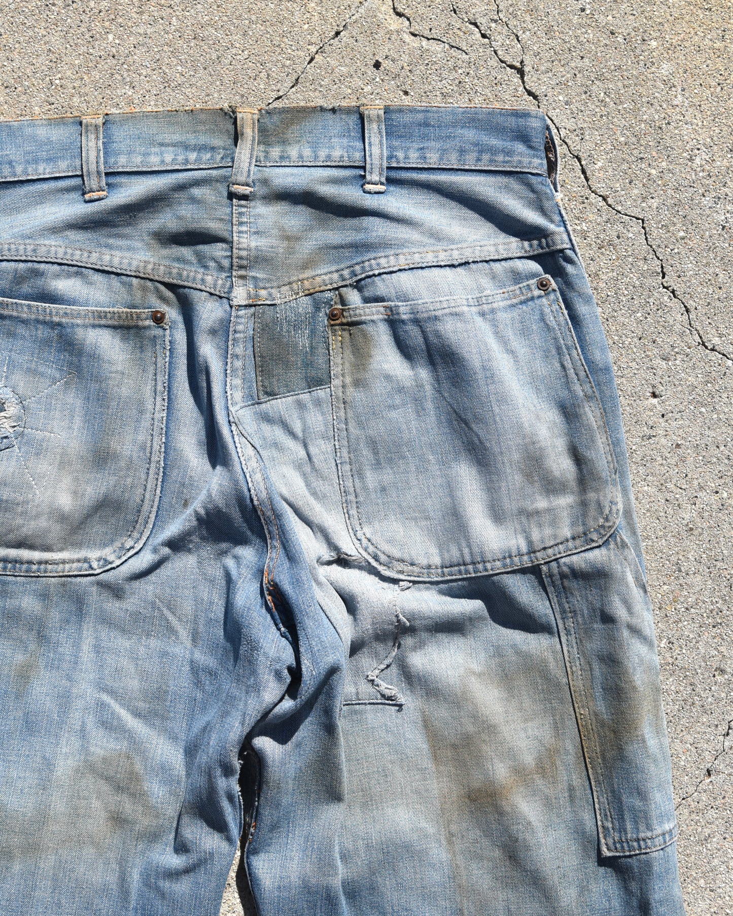 1950s Repaired Selvedge Carpenter Denim Jeans