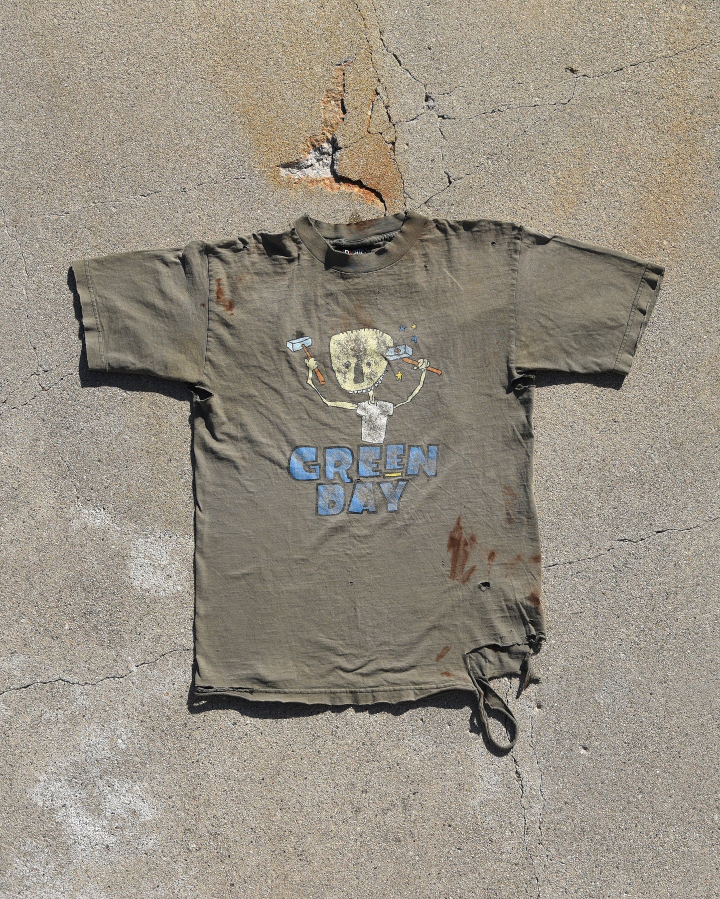 1997 Thrashed Green Day Nimrod Tshirt