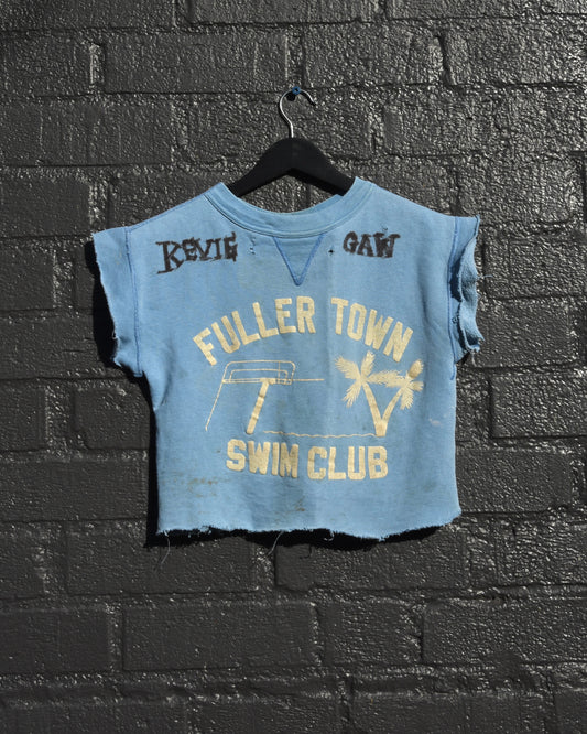 1950s Fuller Town Swim Club Single V Sweatshirt - Chopped