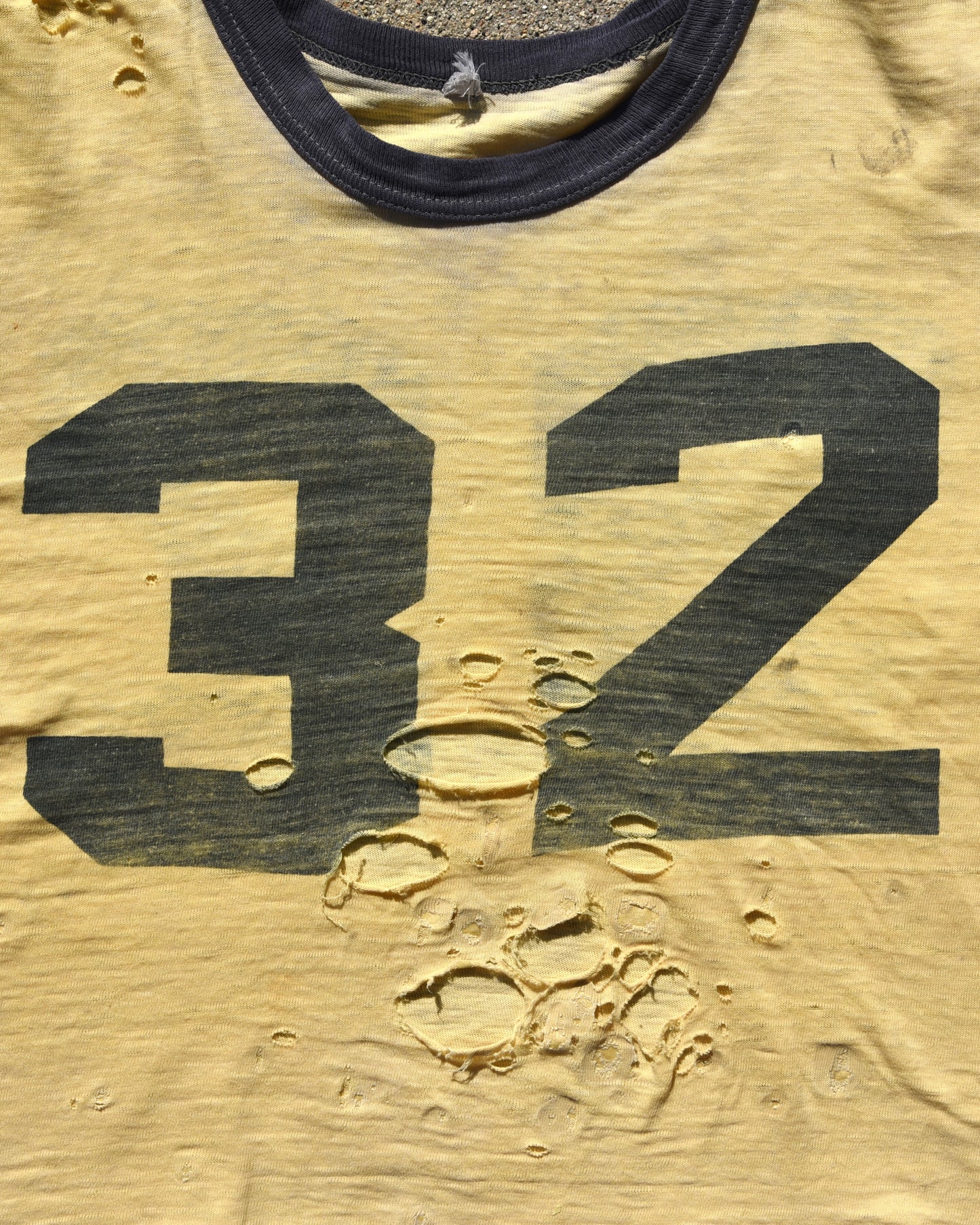 1950s Thrashed And Faded Water Print Football Jersey