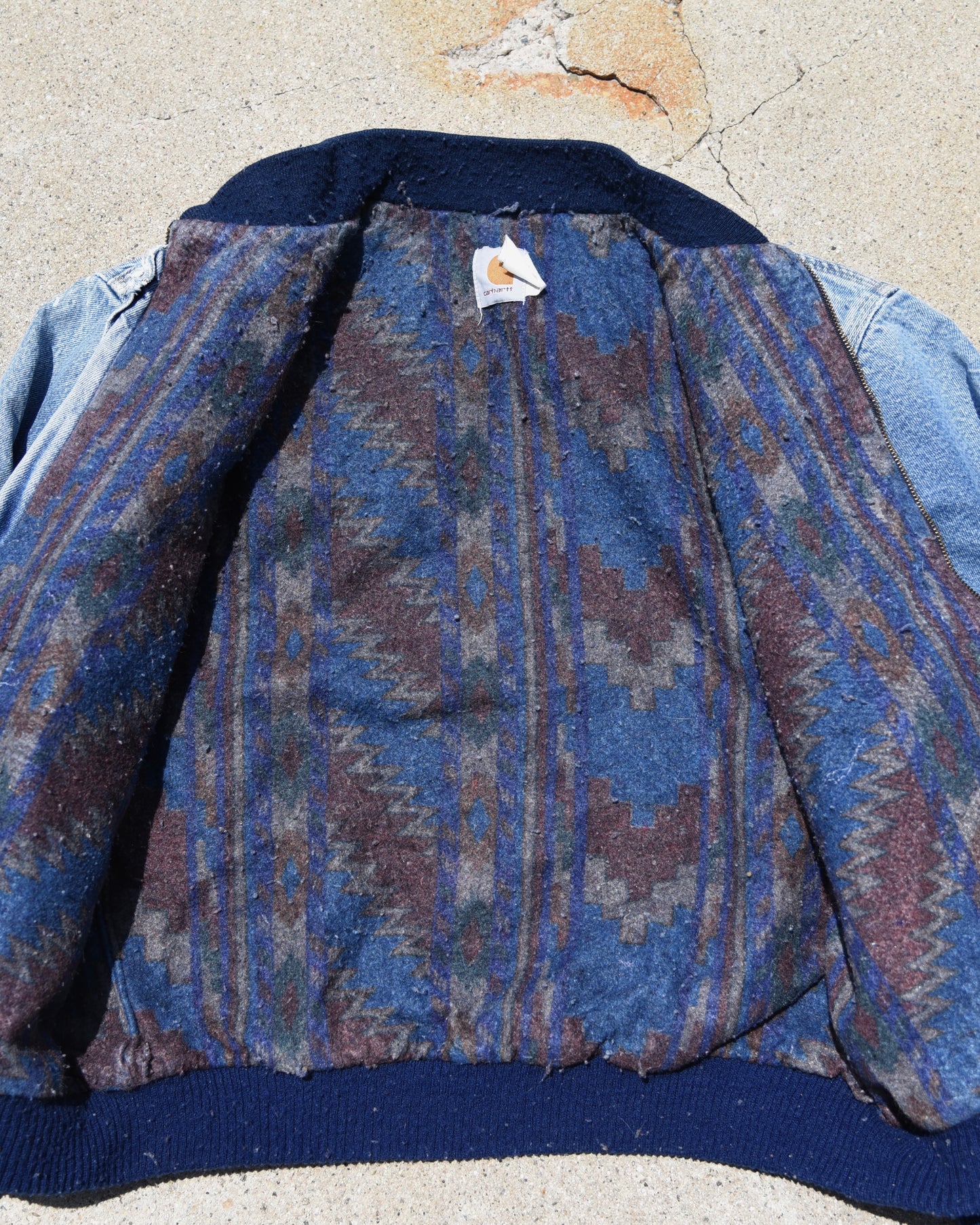 Carhartt JB888 Denim Santa Fe Aztec Jacket