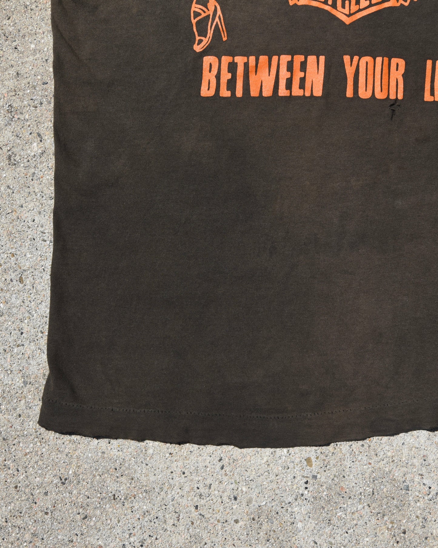 1980s Put Something Exciting Between Your Legs Harley Davidson Tshirt