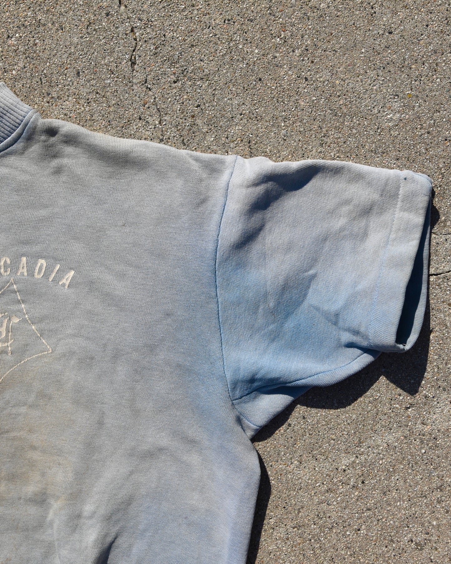 1960s Cascadia Sun Faded Blue Quarter Zip Sweatshirt