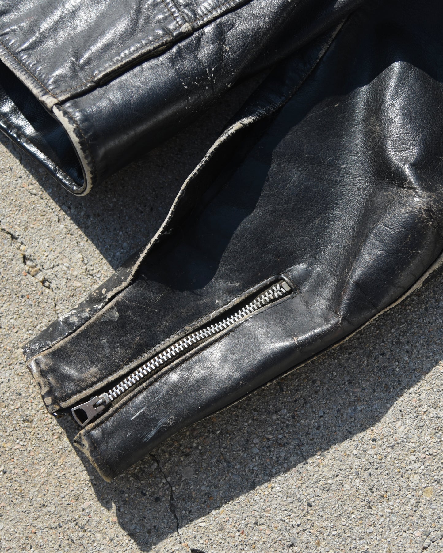 1950s Schott Perfecto Motorcycle Jacket - Hand Painted Harley Davidson