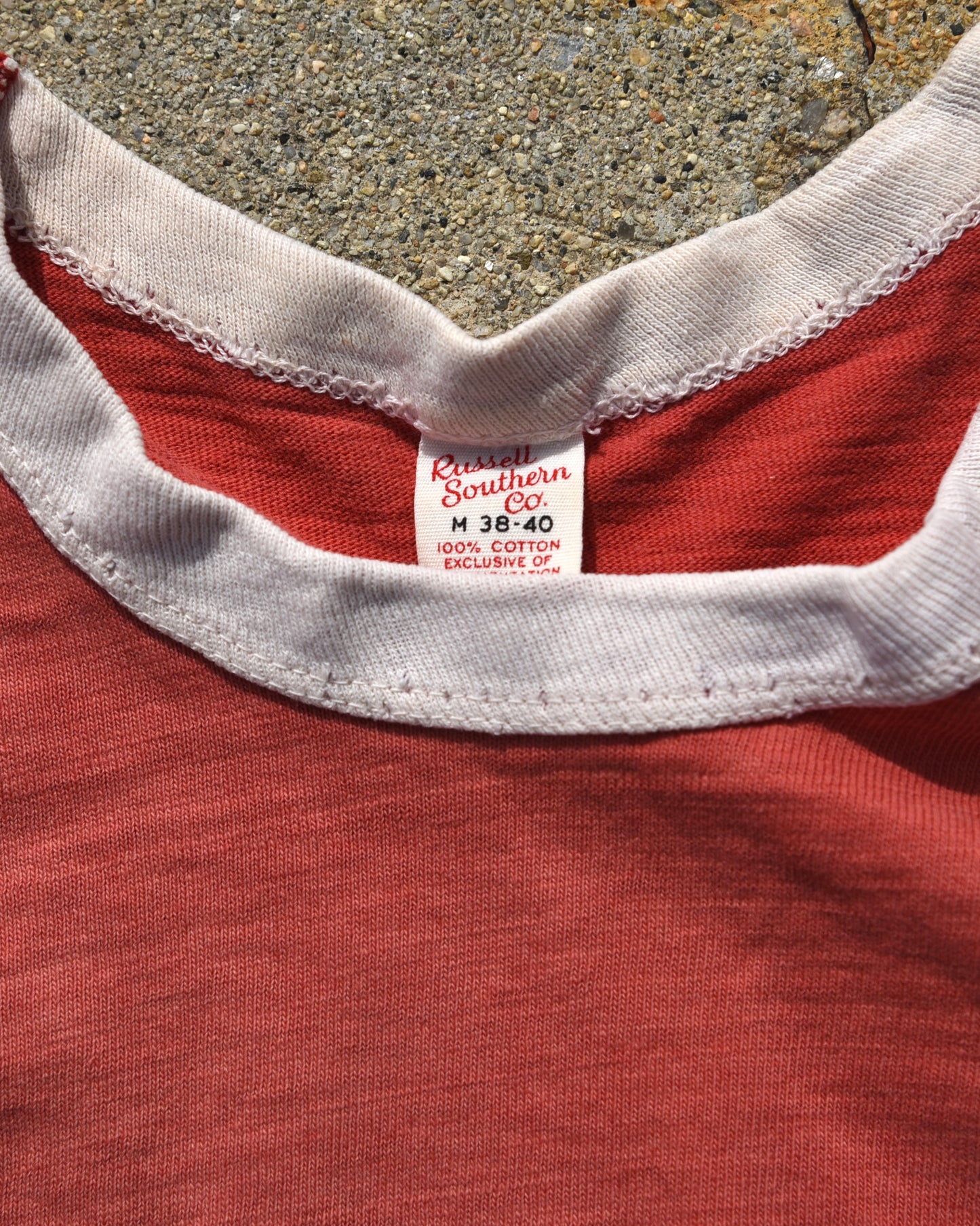 1950s Sun Faded Star Ringer Tshirt