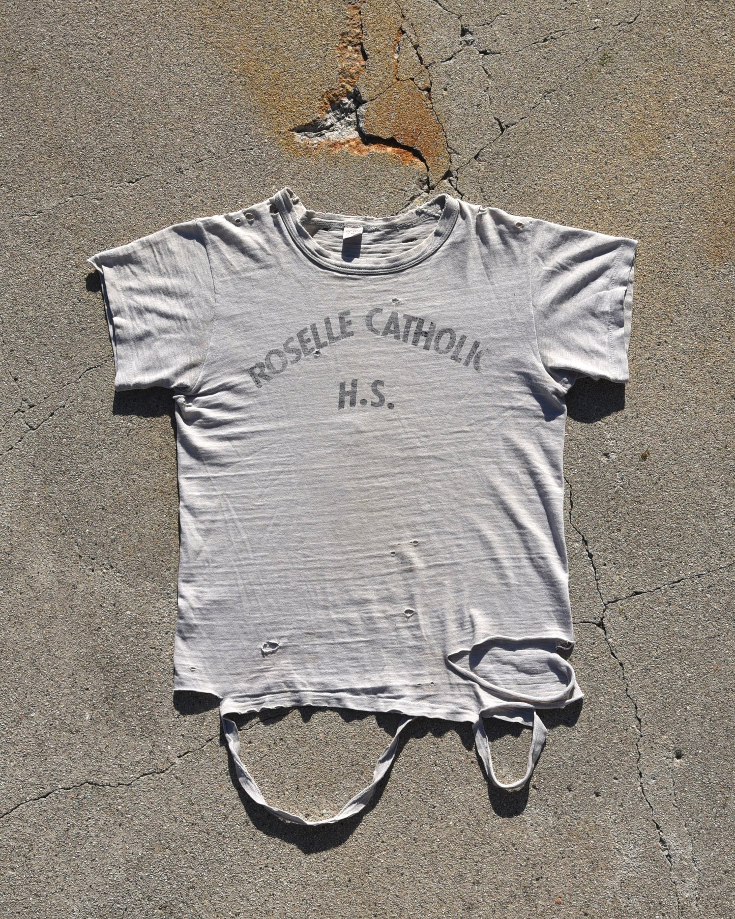1950s Thrashed Roselle Catholic HS Tshirt