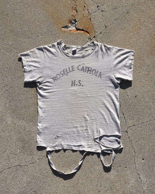 1950s Thrashed Roselle Catholic HS Tshirt
