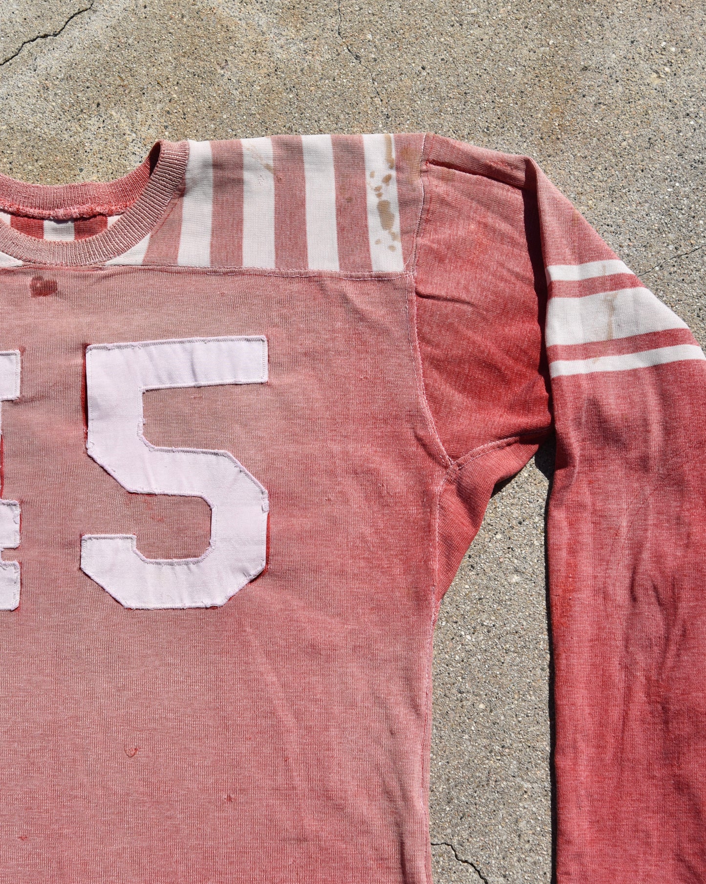 1950s Sun Faded Cotton Football Jersey