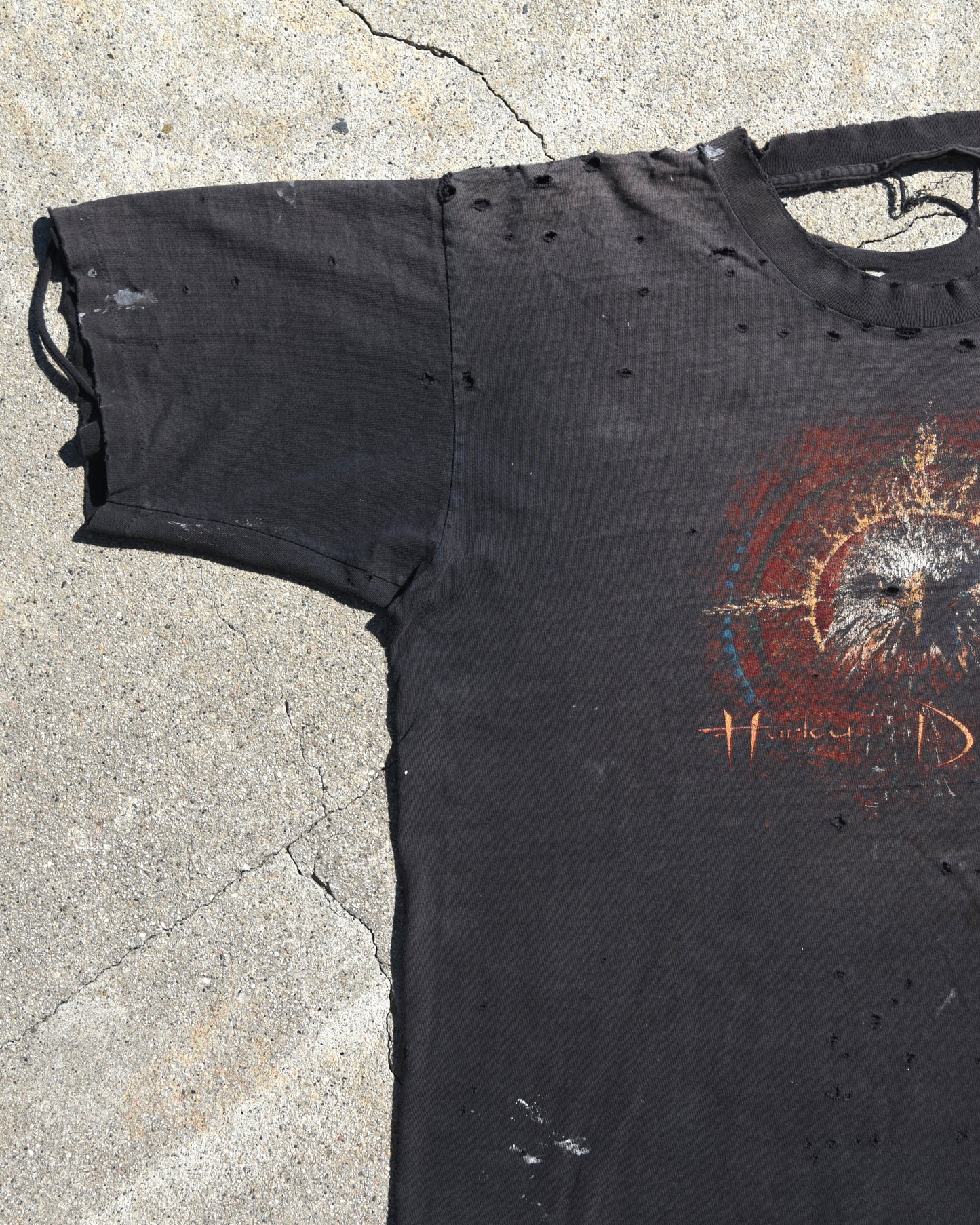 1990s Thrashed and Faded Harley Davidson Tshirt
