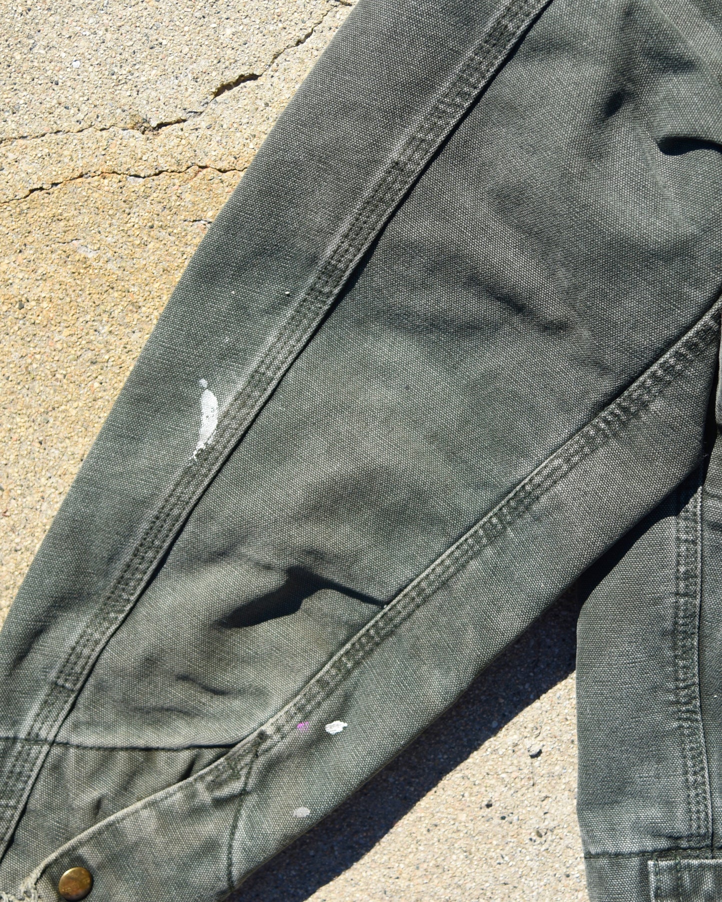 Carhartt Detroit Jacket J97 MOS Moss Green Blanket Lined Medium