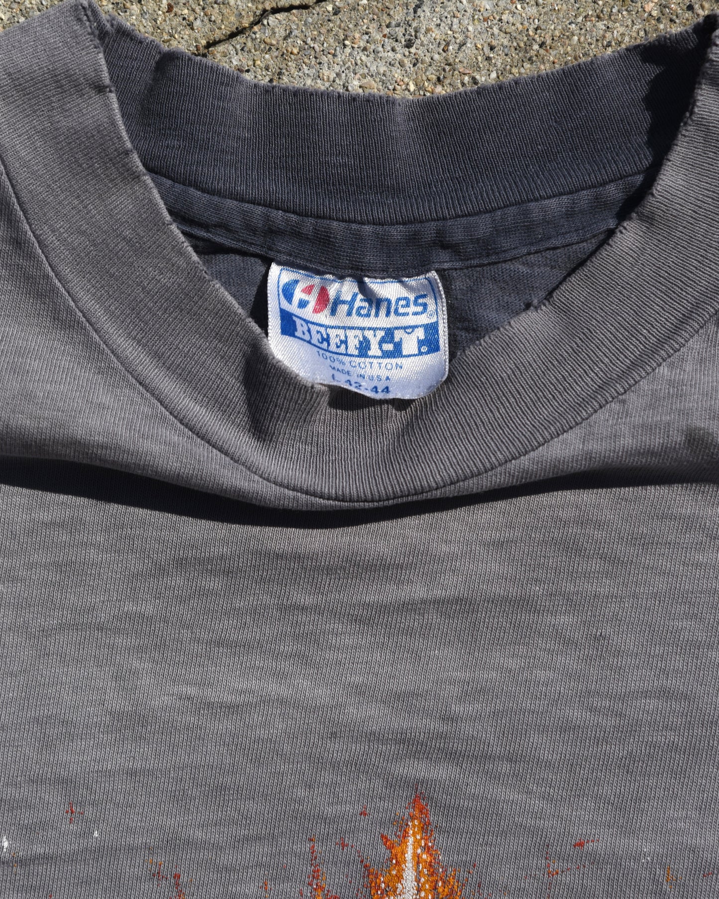 1980s Sun Faded Harley Davidson Flames Tshirt