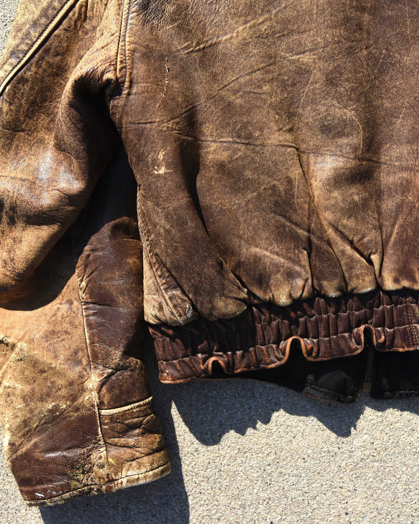 1940s LaPlaya Marlboro Spitfire Horsehide And Alpaca Lined Bomber Jacket
