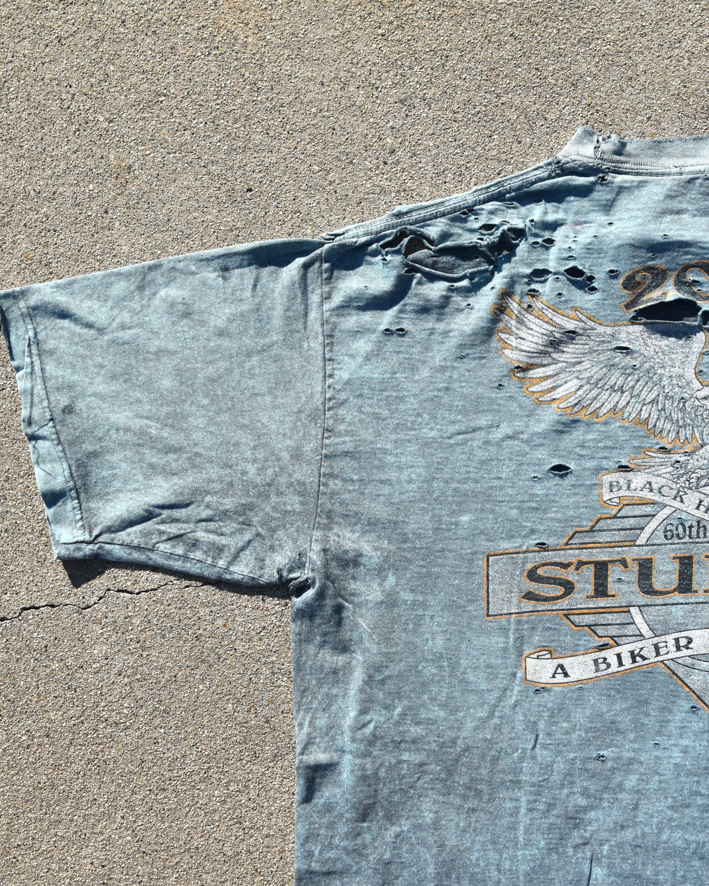 Y2K Thrashed Sturgis Motorcycle Rally Tshirt