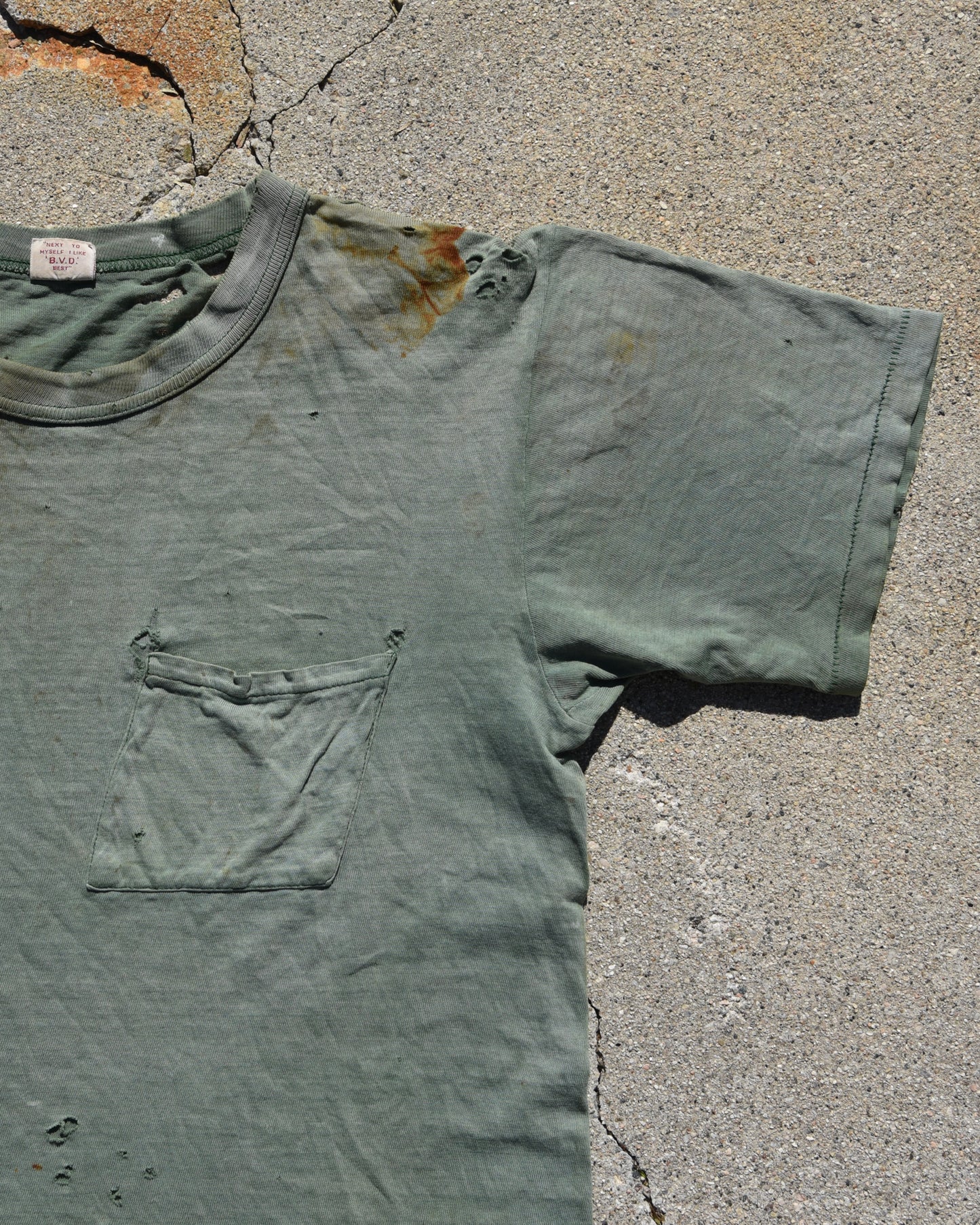 1960s Thrashed BVD Pocket Tshirt