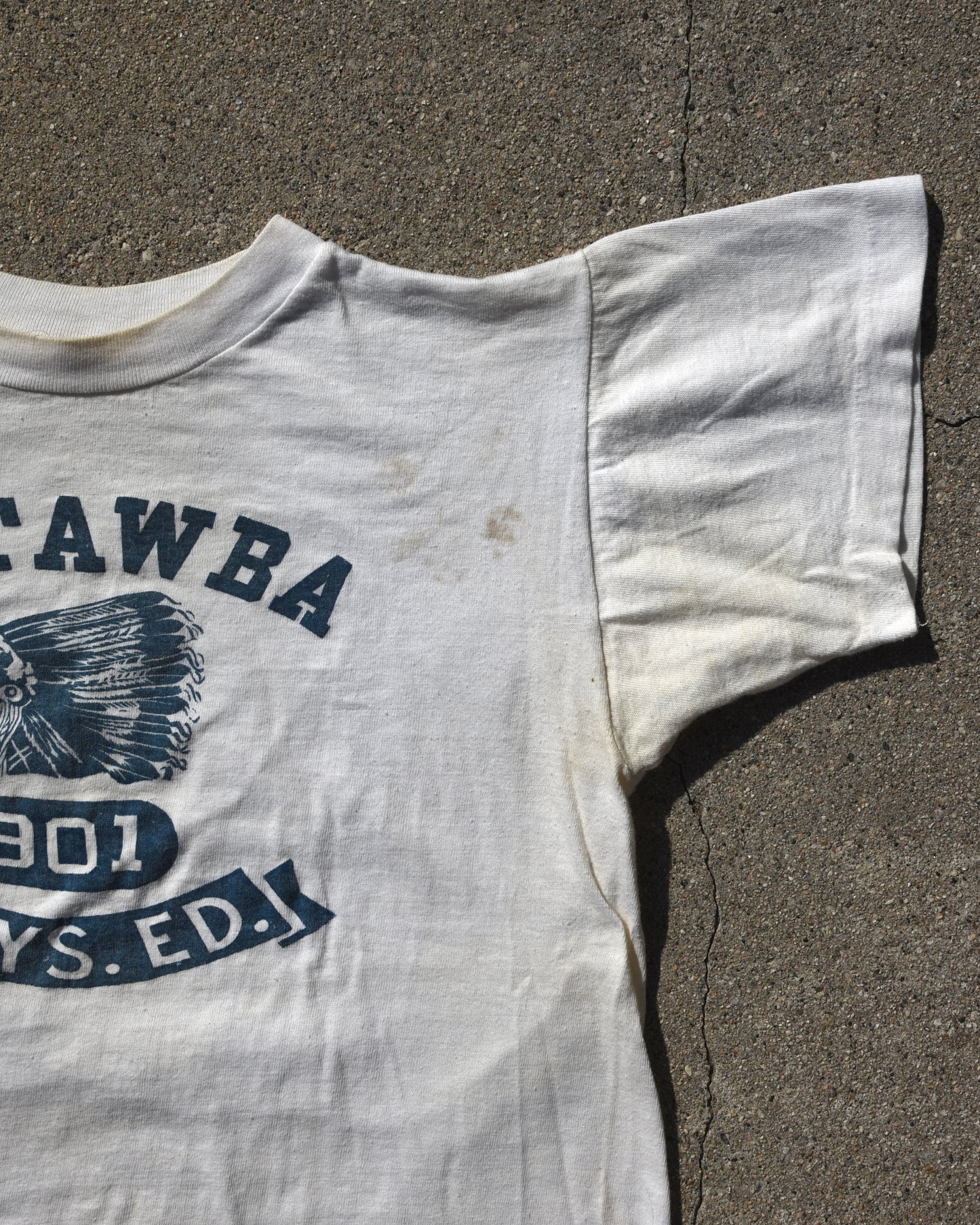1950s Champion Running Man Catawba Phys Ed Tshirt
