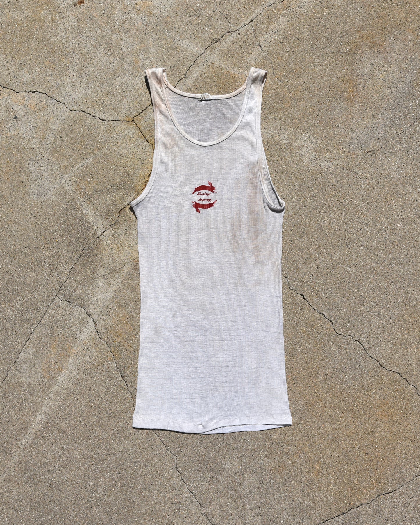 1960s Lucky Bunny Stenciled Tank Top