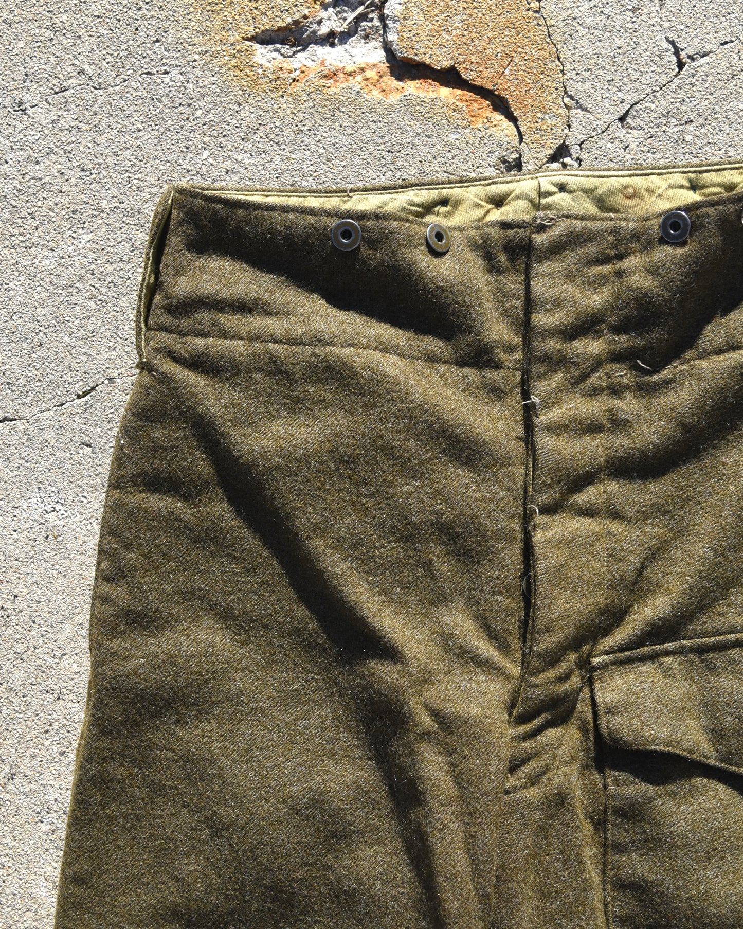 1950s Army Single Pocket Wool Uniform Pants