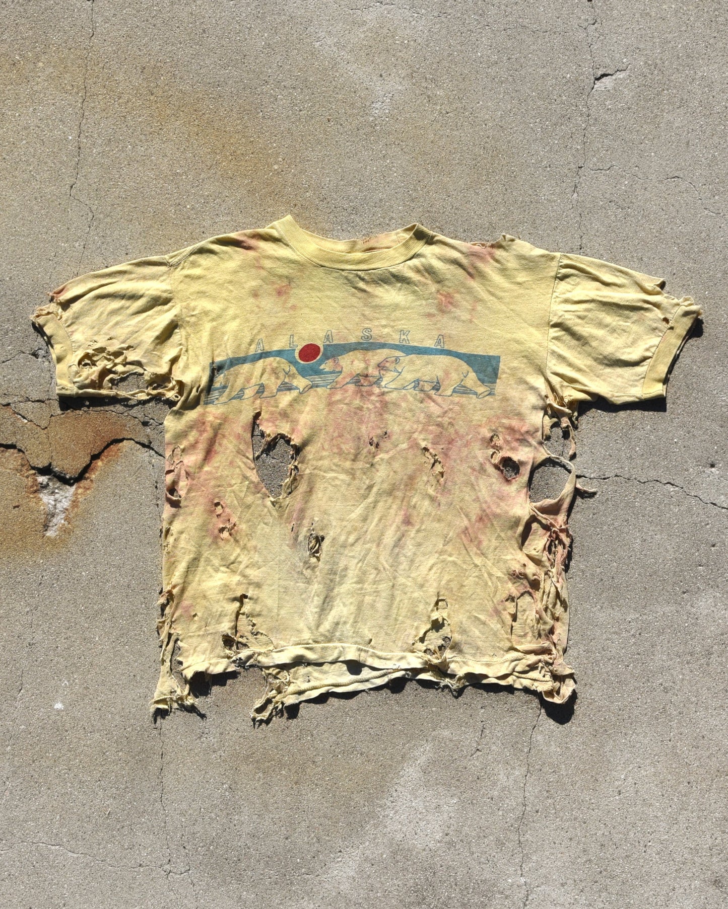 Thrashed Destroyed 1970s Alaska Tshirt