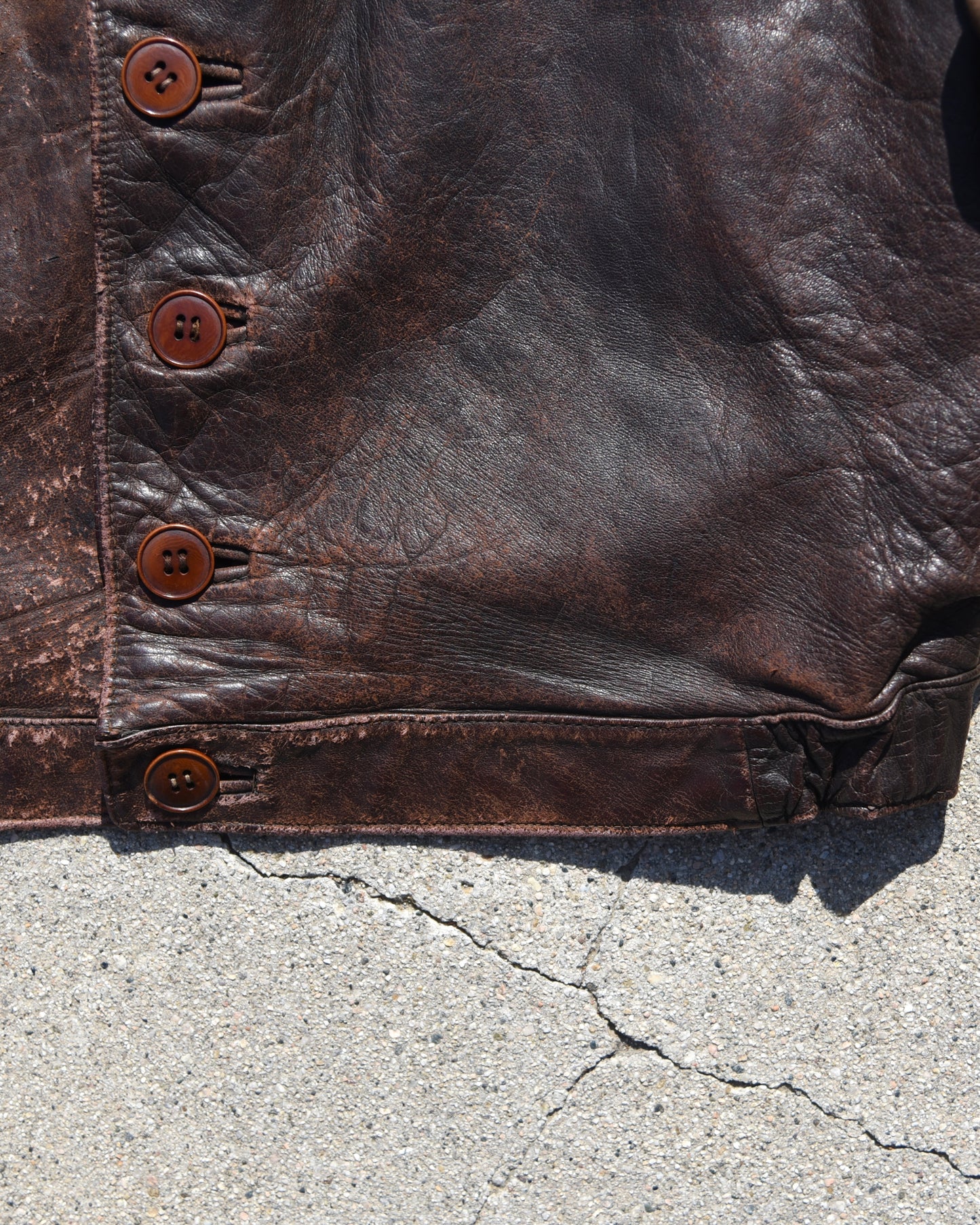 1930s French Cyclist Horsehide Leather Jacket